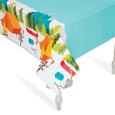 Camp Party Plastic Tablecloth