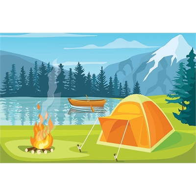 Camp Scene Backdrop