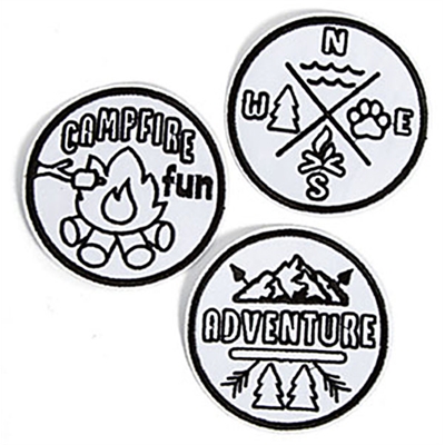 Color Your Own Iron-On Camp Patches (Set of 12)