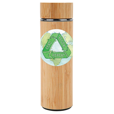 Bamboo Stem Water Bottle with Strainer